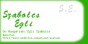 szabolcs egli business card